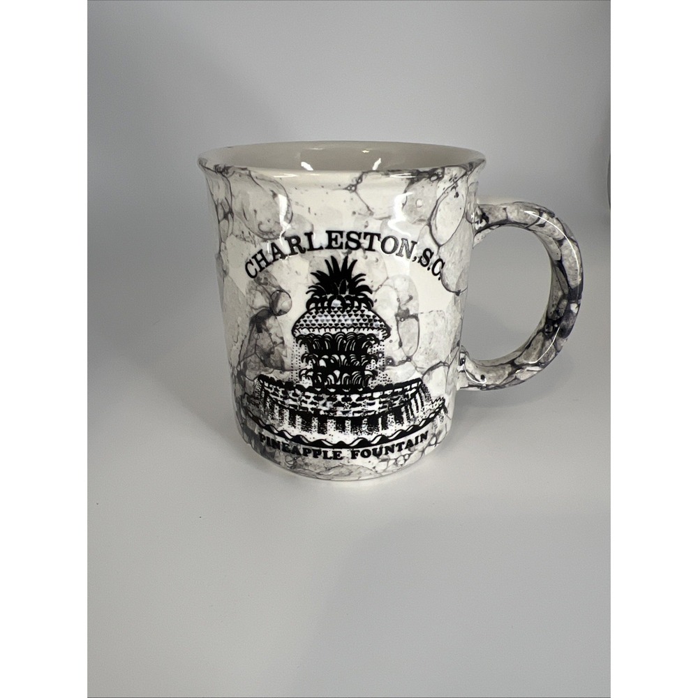 Charleston‎ SC Pineapple Fountain Souvenir Mug Imprinted Design South Carolina